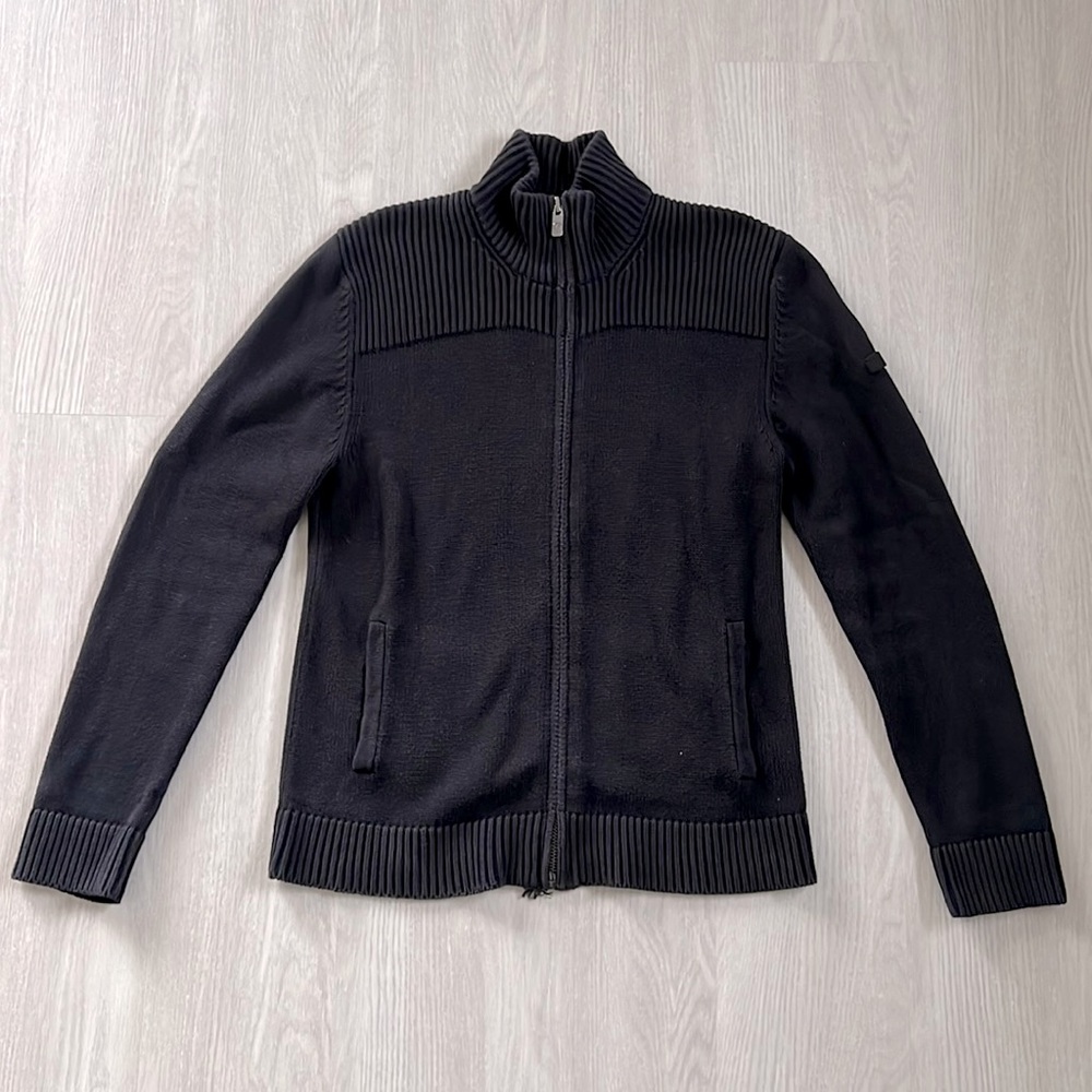 Ben Sherman Slim Fit Zip Up Sweater with Pockets